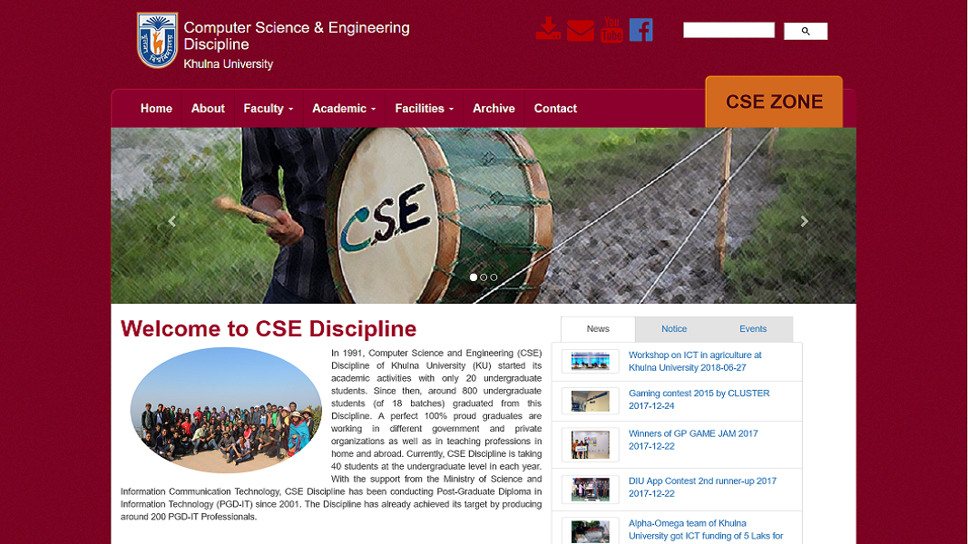 Official Website of CSE Discipline, Khulna University